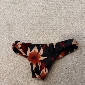 REVOLVE Black and Orange Floral Bikini Bottom